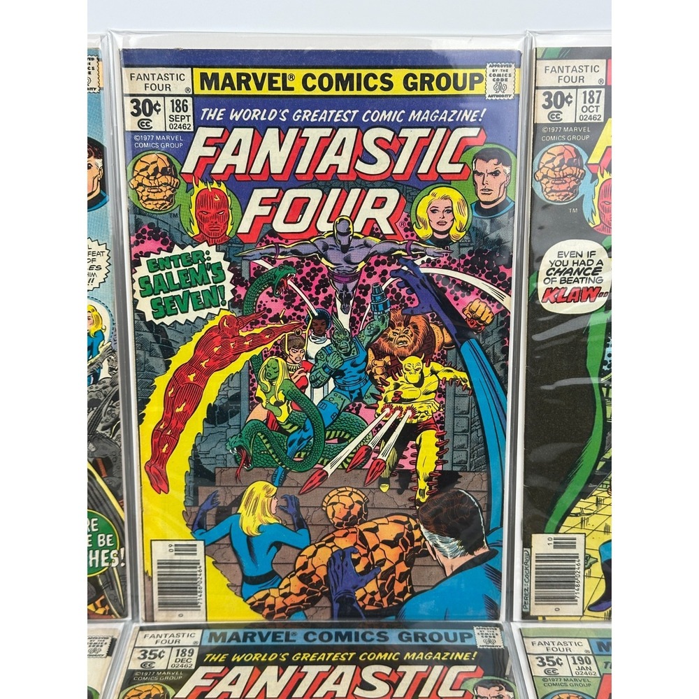 Fantastic Four #185 - 190 Run 1st Nicholas Scratch Salem Seven 1977 Marvel Nice! - Picture 3 of 7